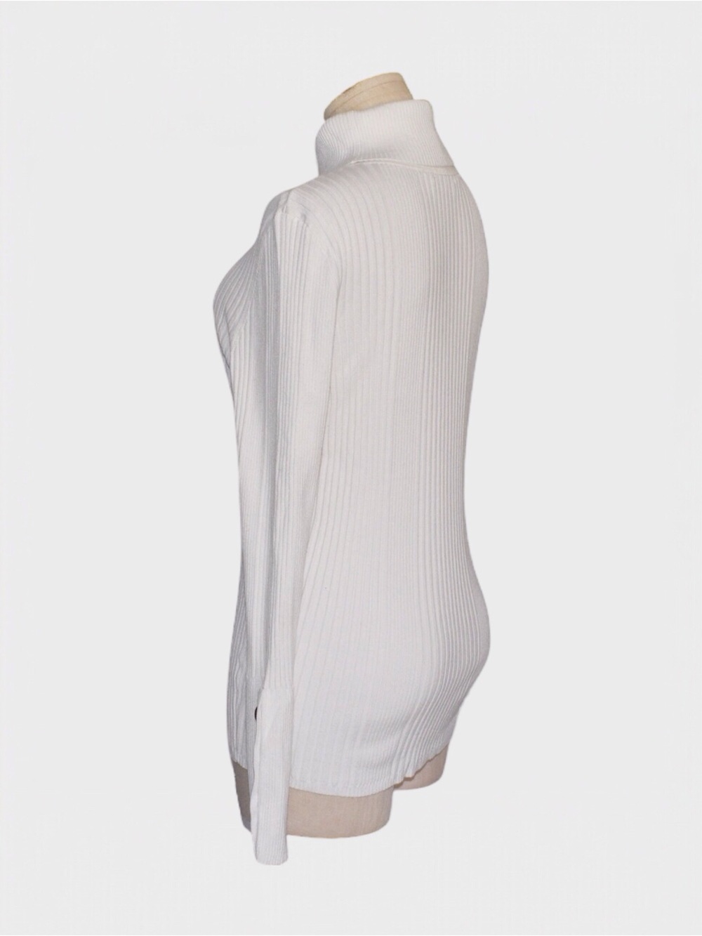 Anthropologie Ribbed Button Sleeve Turtleneck Sweater - Picture 4 of 5